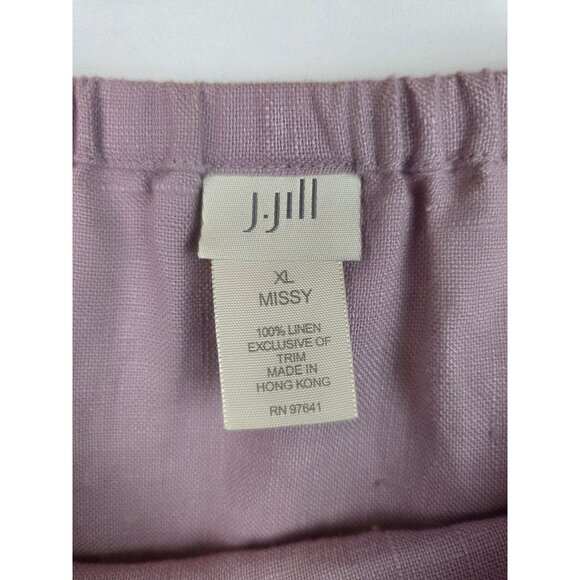 J.Jill Womens Outfit Size XL Missy Purple Linen Long Sleeve Top & Skirt Set - Picture 16 of 16